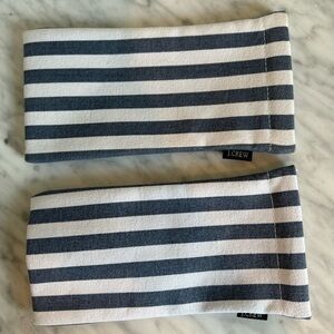 Set of 2 J. Crew Sunglasses Cases in Nautical Navy and White Stripes (NWOT)